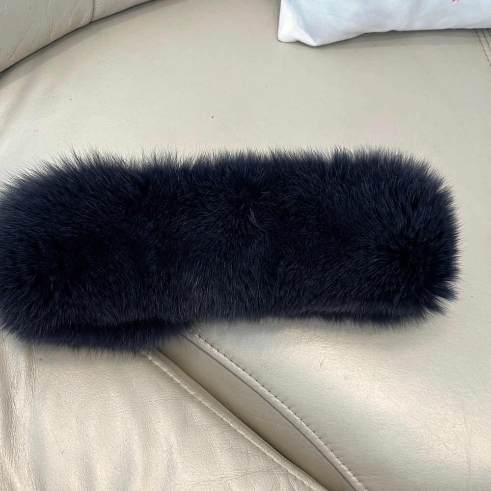 Saks Fifth Avenue Black Label Plush Faux Fur Hair Clip - Navy
